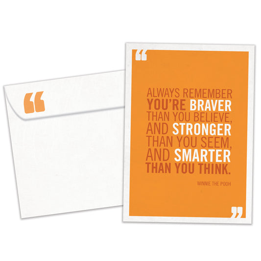 Braver Stronger Smarter Encouragement Card