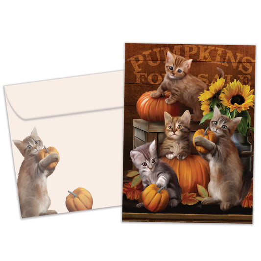 Autumn Kisses Thanksgiving Card
