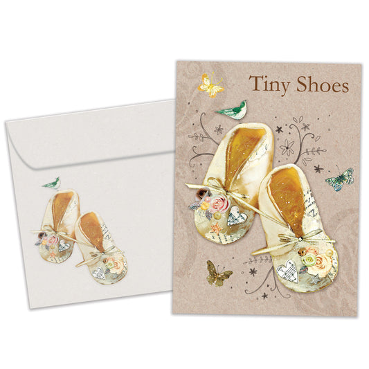 Baby Booties New Baby Card