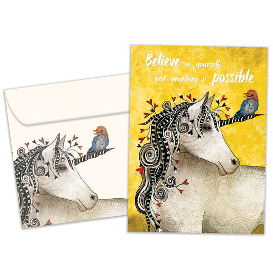 Believe In You Unicorn Encouragement Card