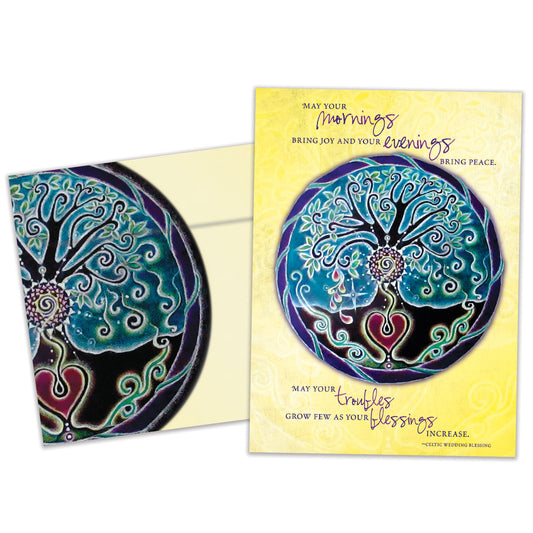 Tree Of Life Blessing Wedding Card