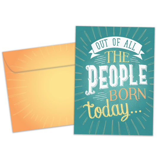Born Today Birthday Card