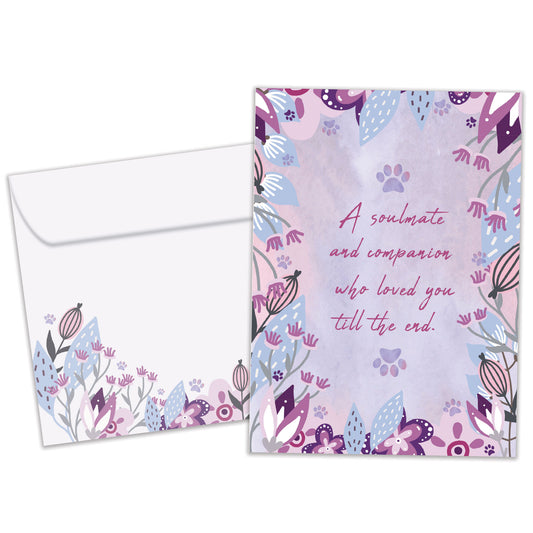 Floral Paws Pet Pet Sympathy Card