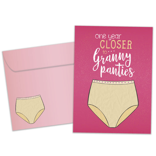 Granny Panties Birthday Card