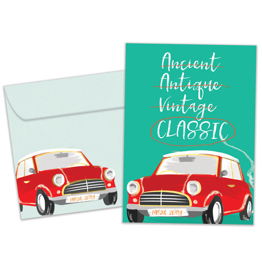 Classic Car Birthday Card