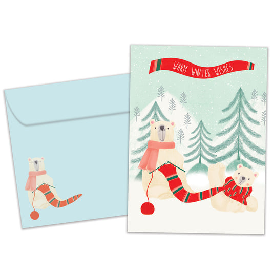 Warm Polar Bears Holiday Card