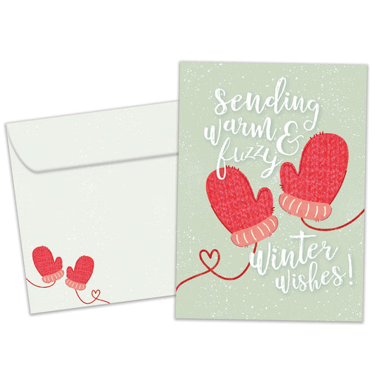 Fuzzy Mittens Holiday Card
