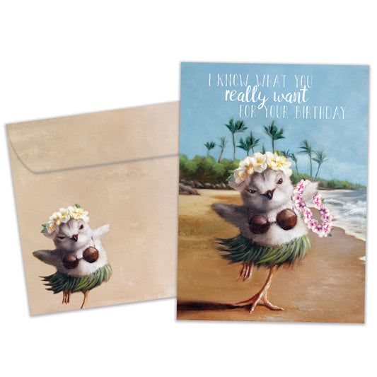 Hawaii Lei Birthday Card