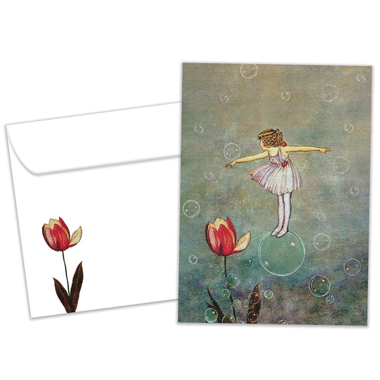 Floating On A Bubble Birthday Card