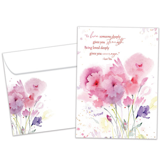 Strength and Courage Wedding Card