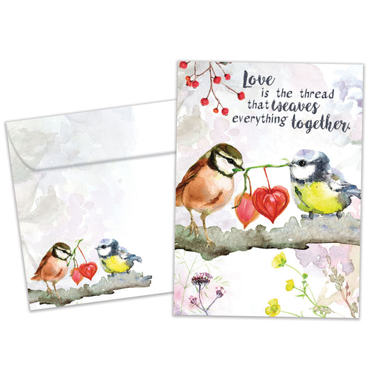 Threads of Love Wedding Card