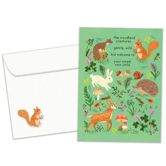 Woodland Welcome New Baby Card