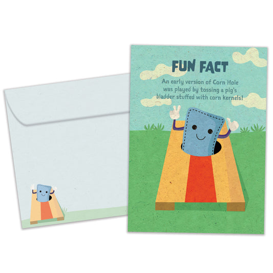 Corn Hole Fun Fact Birthday Card