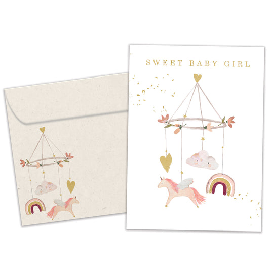 Sweet Baby Girl New Baby Card