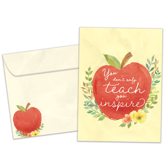 You Inspire Teacher Appreciation Card