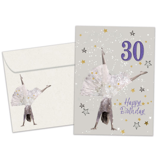 Exuberant 30 Milestone Birthday Card