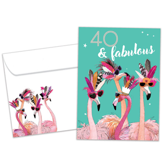 40 and Fabulous Milestone Birthday Card