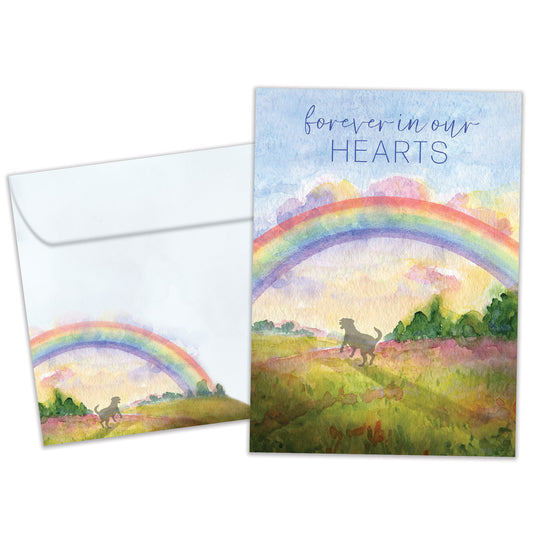 Sweet Dog Rainbow Pet Sympathy Card