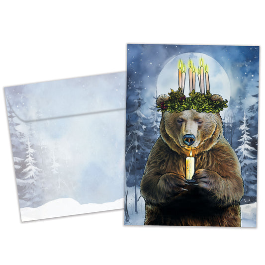 Bear Light Solstice Card