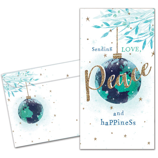 World Peace Holiday Money Holder Card