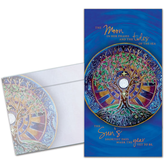 Winter Solstice Mandala Money Holder Card