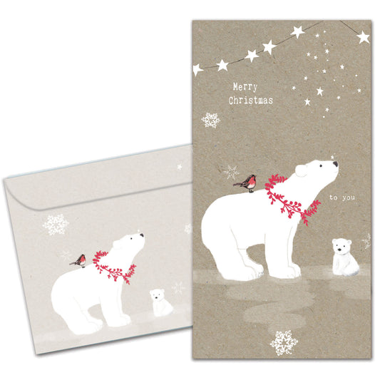 Sweet Polar Christmas Christmas Money Holder Card
