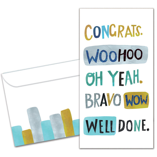 Woohoo Congrats Graduation Money Holder Card