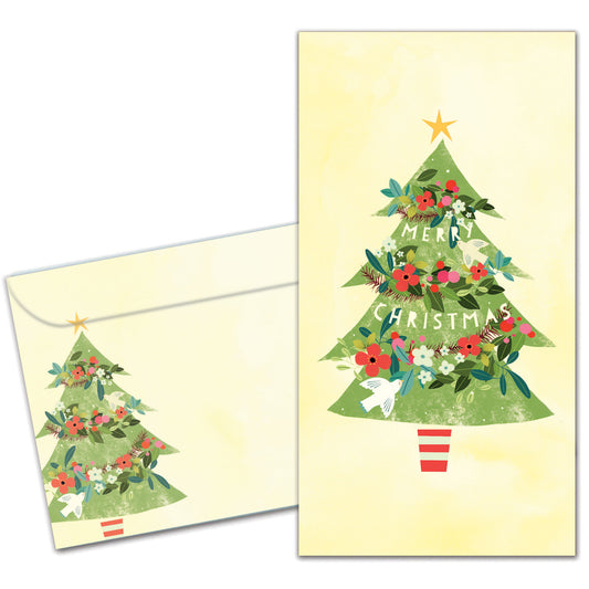 Merry Tree Christmas Money Holder Card