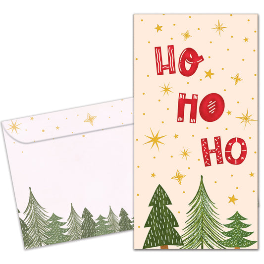 Whimsical Trees Christmas Money Holder Card