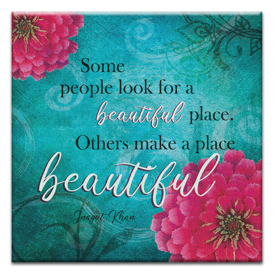 Beautiful Place Thumb-Tack Canvas Card