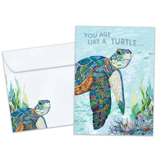 Graceful Turtle Birthday Card