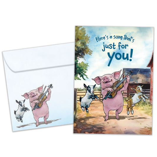 Barnyard Chores Birthday Card