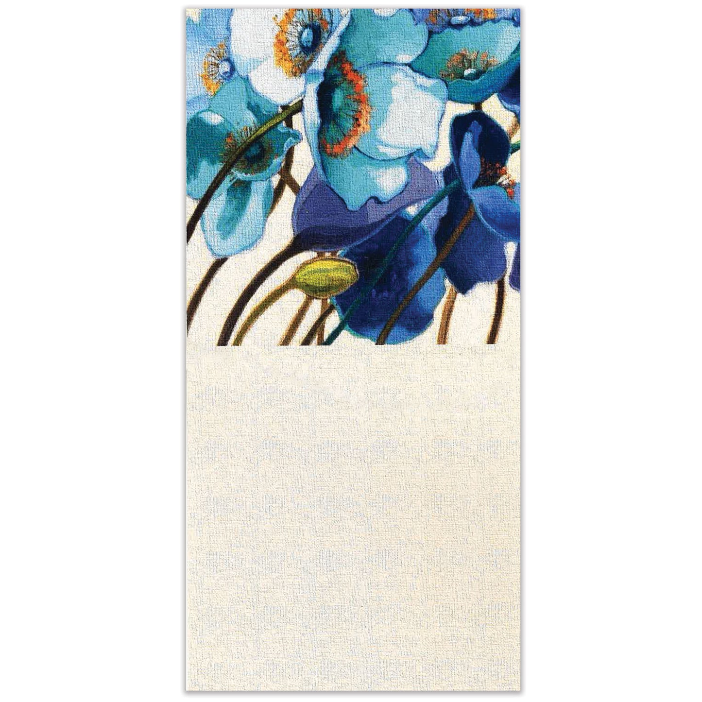 Blue Flowers Thumb-Tack Canvas Card