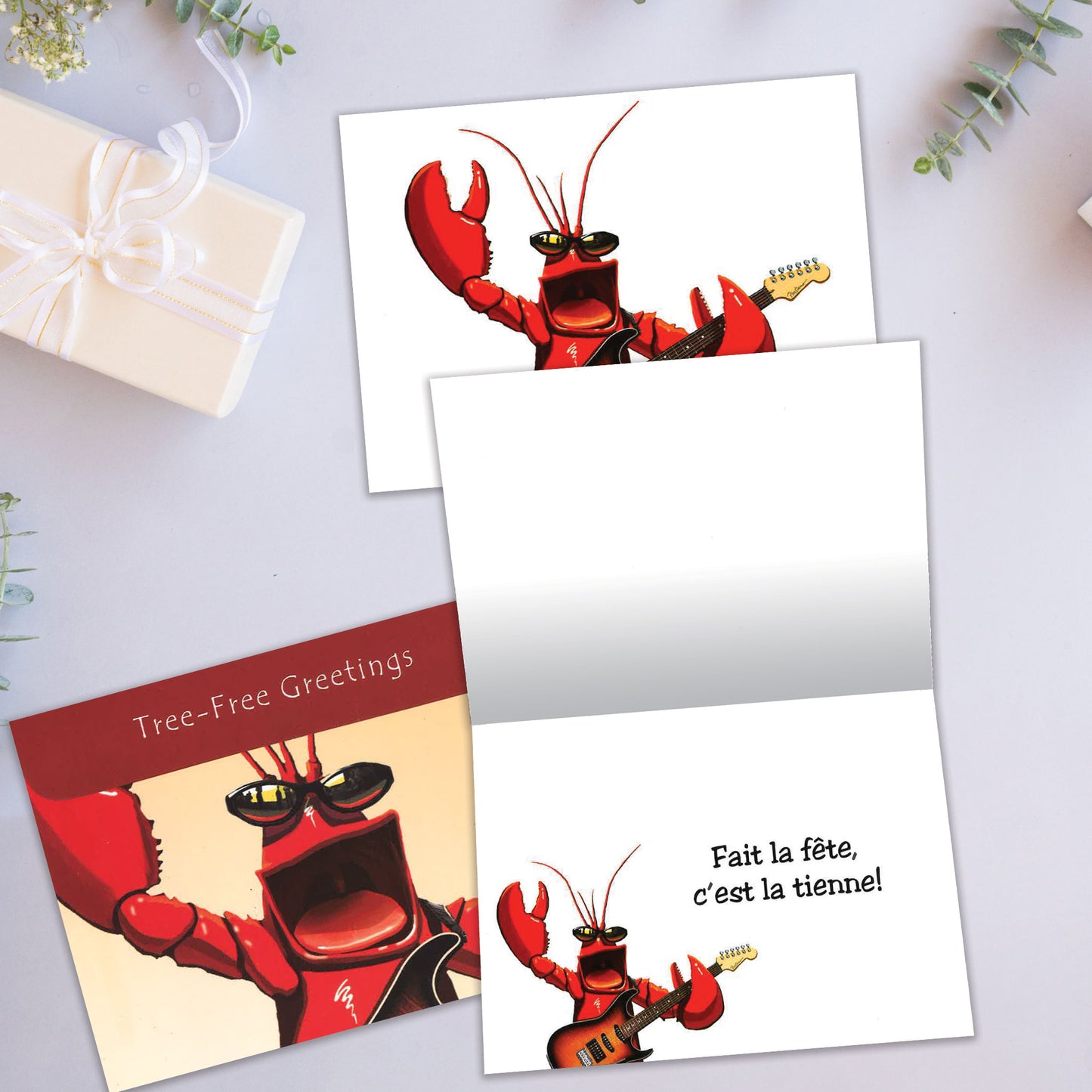 Carte bonne fête Homard