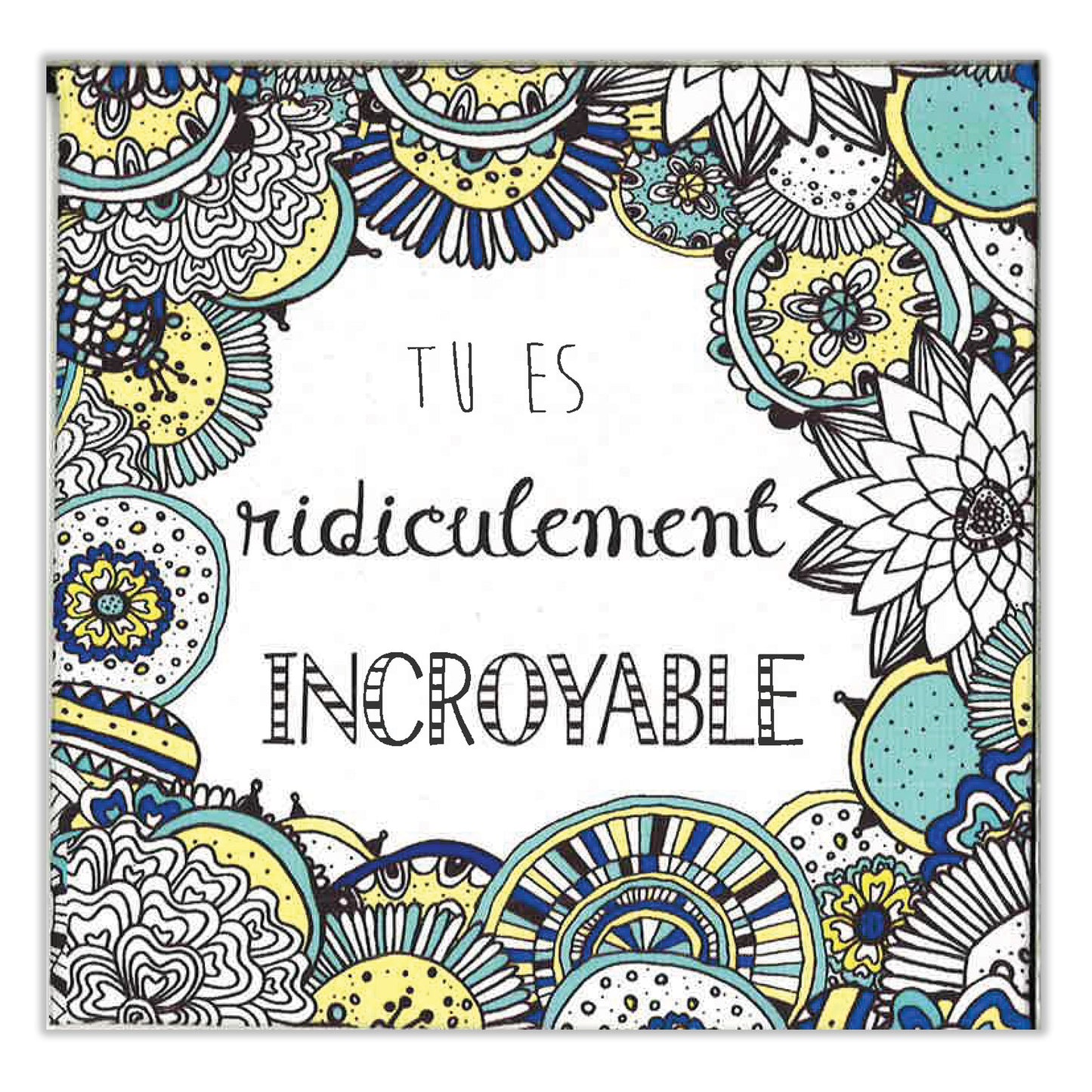 French Ridiculously Amazing Thumb-Tack Canvas Card
