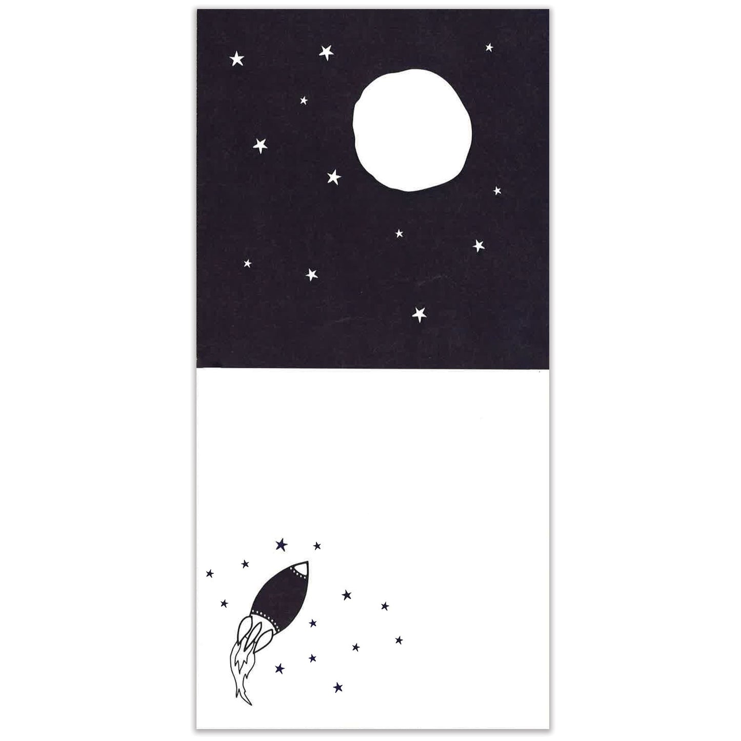 French To The Moon And Back Thumb-Tack Canvas Card