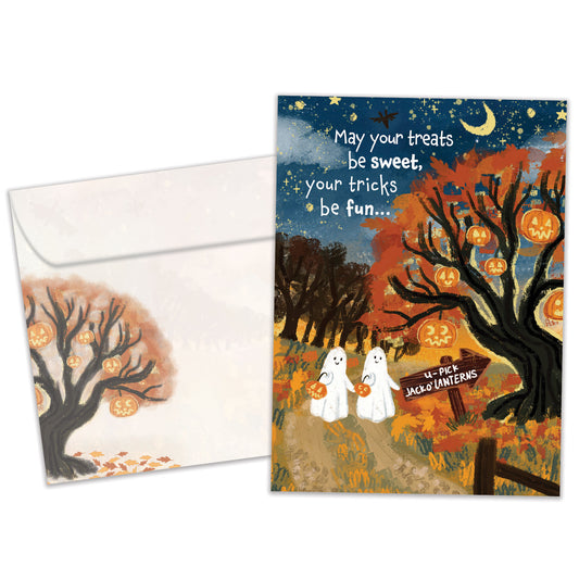 Jack-O-Lantern Tree Halloween Card