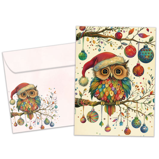 Owl Ornaments Holiday Card