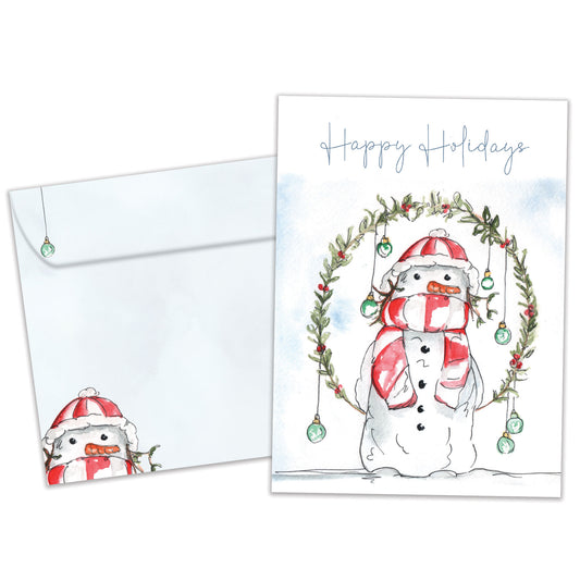 Wrapped Snowman Holiday Card