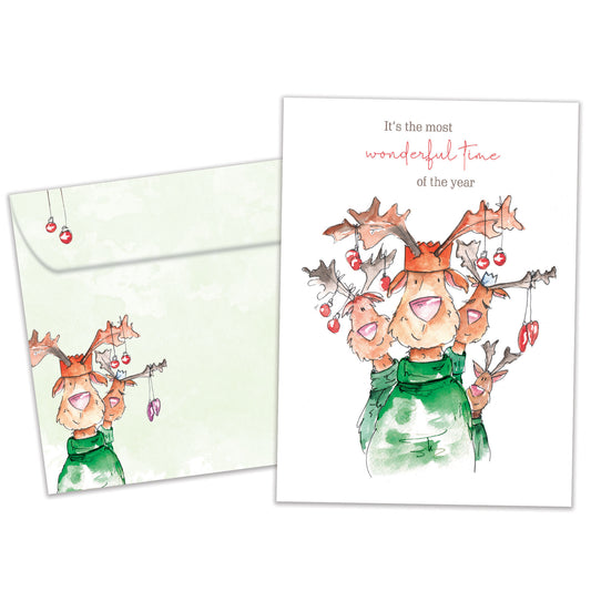 Wonderful Reindeer Holiday Card