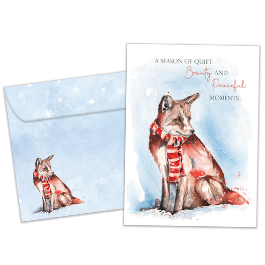 Quiet Fox Holiday Card