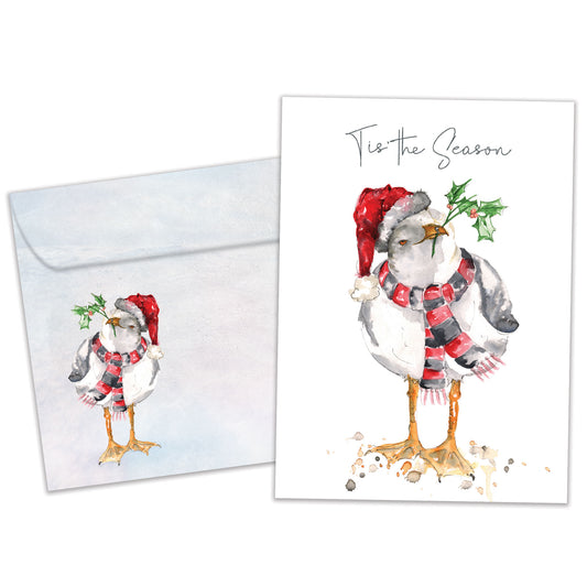 Festive Seagull Holiday Card