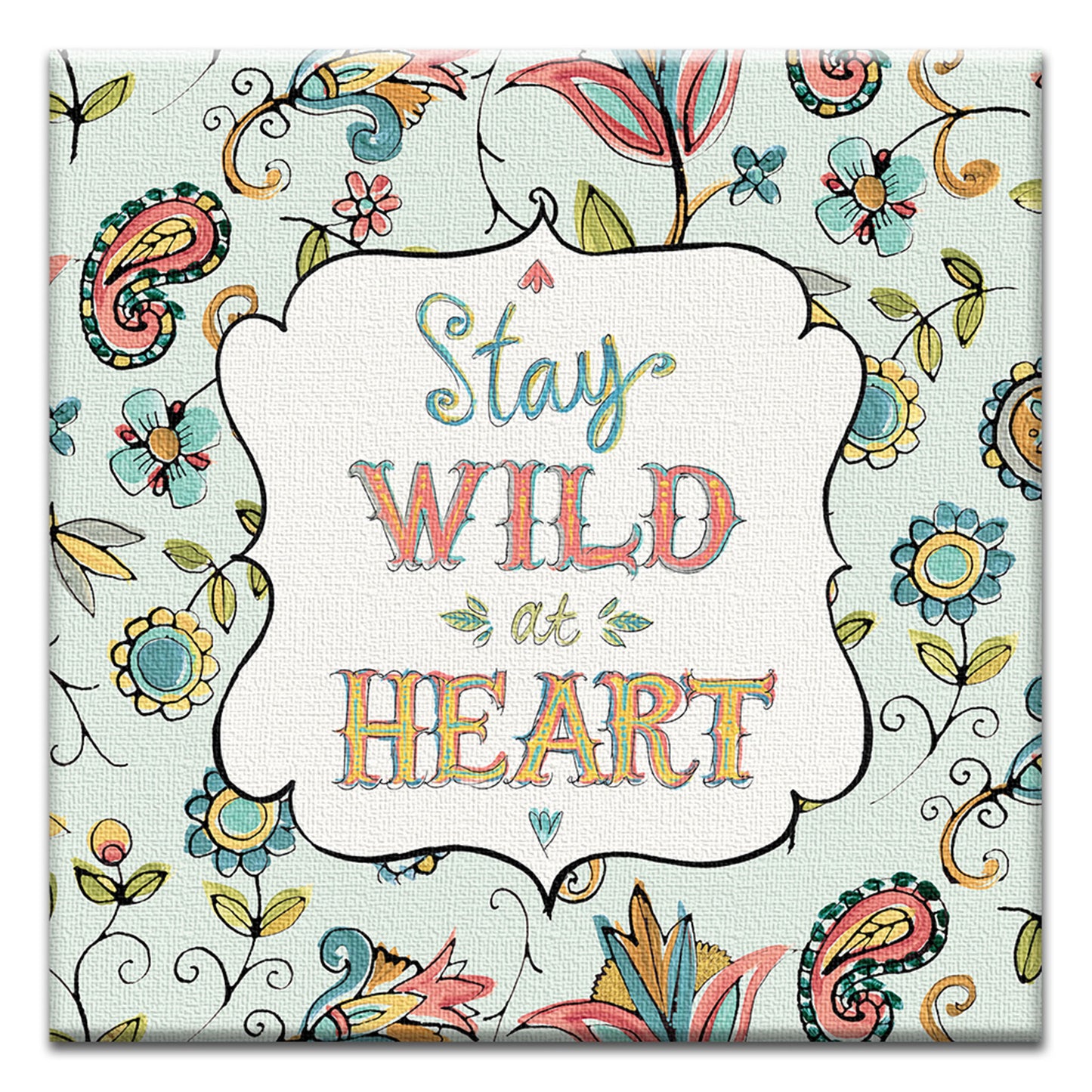 Stay Wild At Heart Thumb-Tack Canvas Card