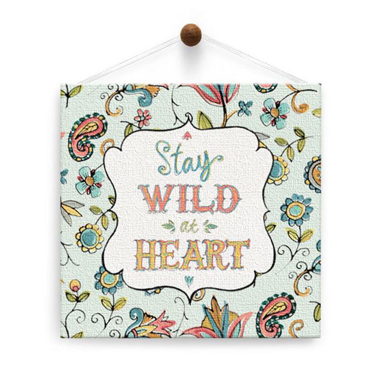 Stay Wild At Heart Thumb-Tack Canvas Card