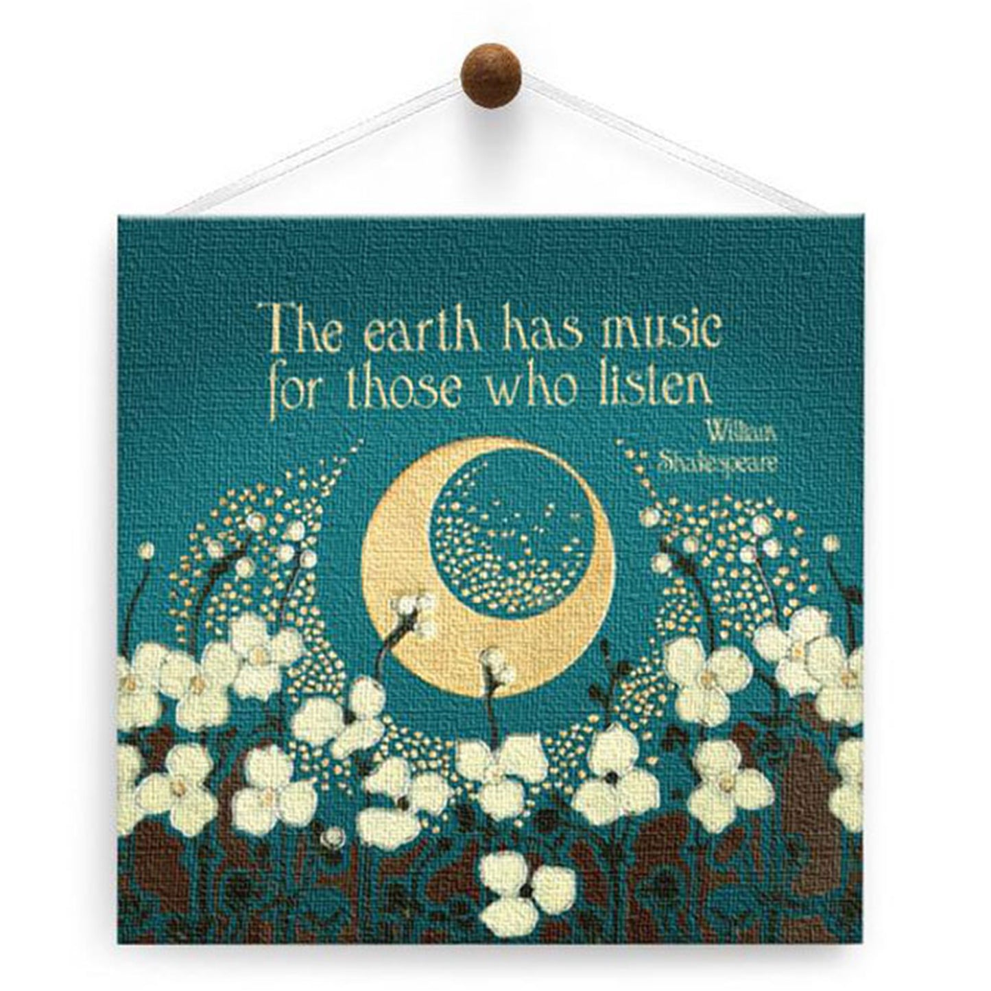 The Earth Has Music Thumb-Tack Canvas Card