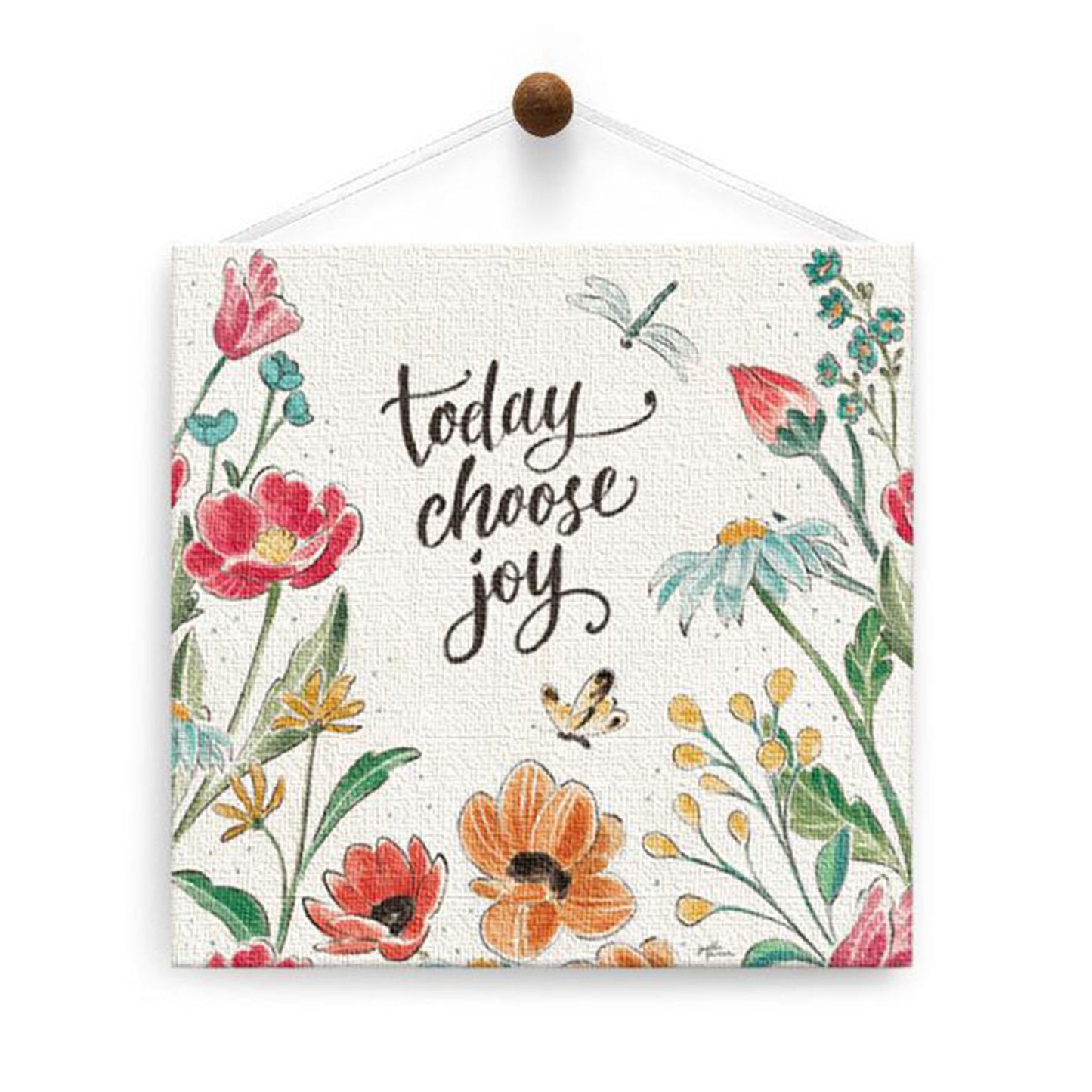 Today Choose Joy Thumb-Tack Canvas Card