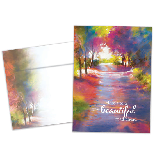 Beautiful Road Wedding Card