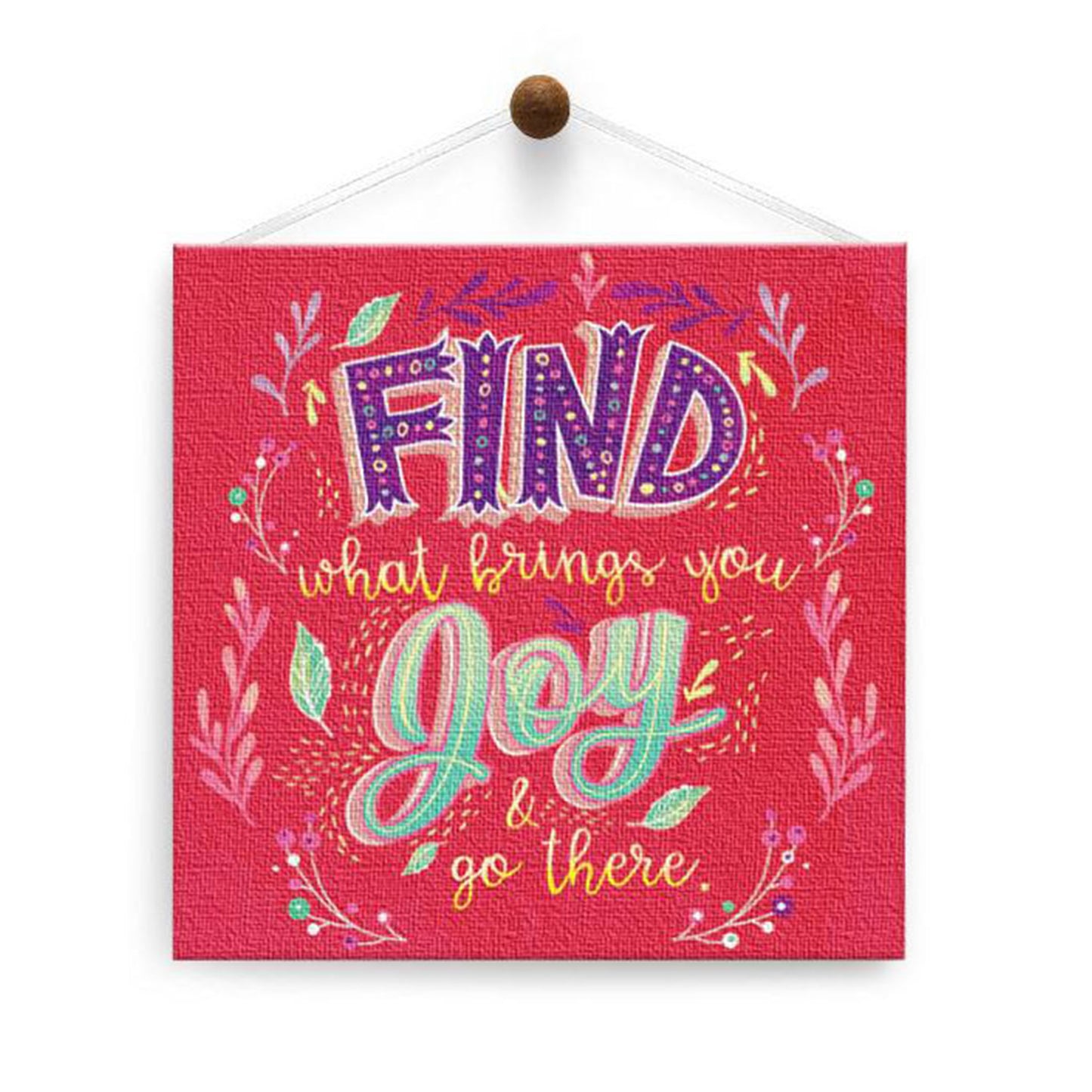 What Brings You Joy Thumb-Tack Canvas Card