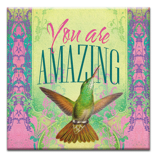 You Are Amazing Thumb-Tack Canvas Card