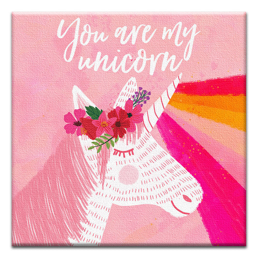You Are My Unicorn Thumb-Tack Canvas Card